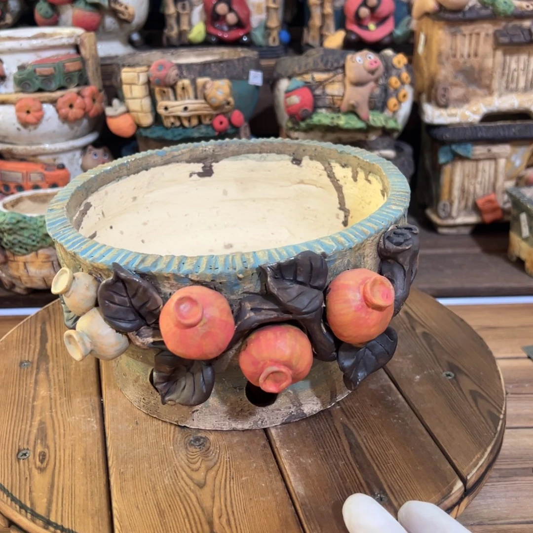 红陶嘻哈多肉花盆