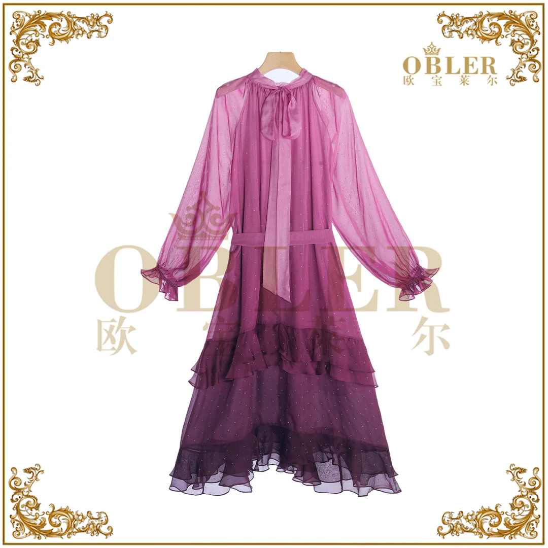 【欧宝莱尔】新款气质时尚轻奢女装连衣裙305-25151