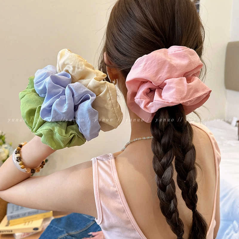 明媚夏日~韩系清新大肠发圈头绳女2025新款扎头发皮筋高弹力耐用