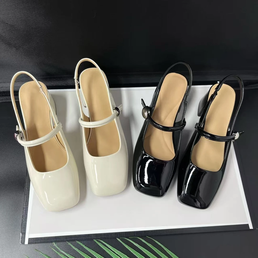 【康弟专属】2025夏季凉鞋时尚百搭法式气质小众玛丽珍1102