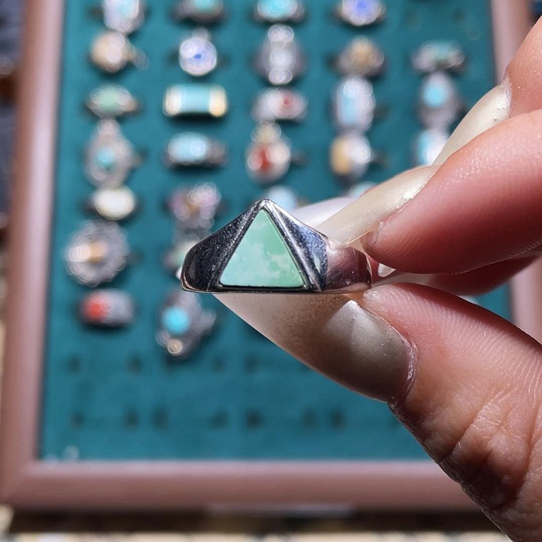 小****绿松石银S925镶嵌戒指