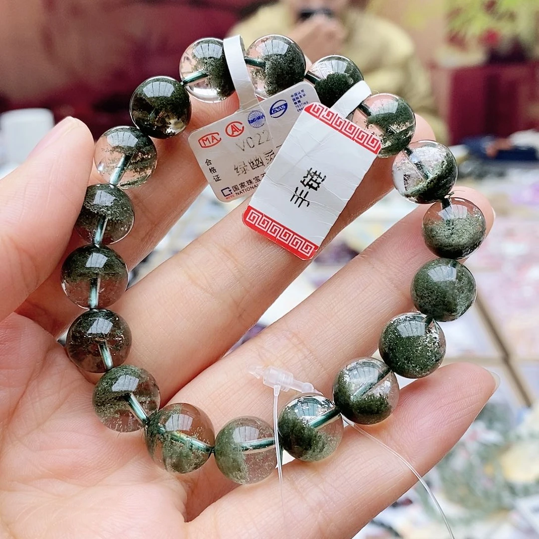 水晶手链未镶嵌V202绿幽灵11.5mm