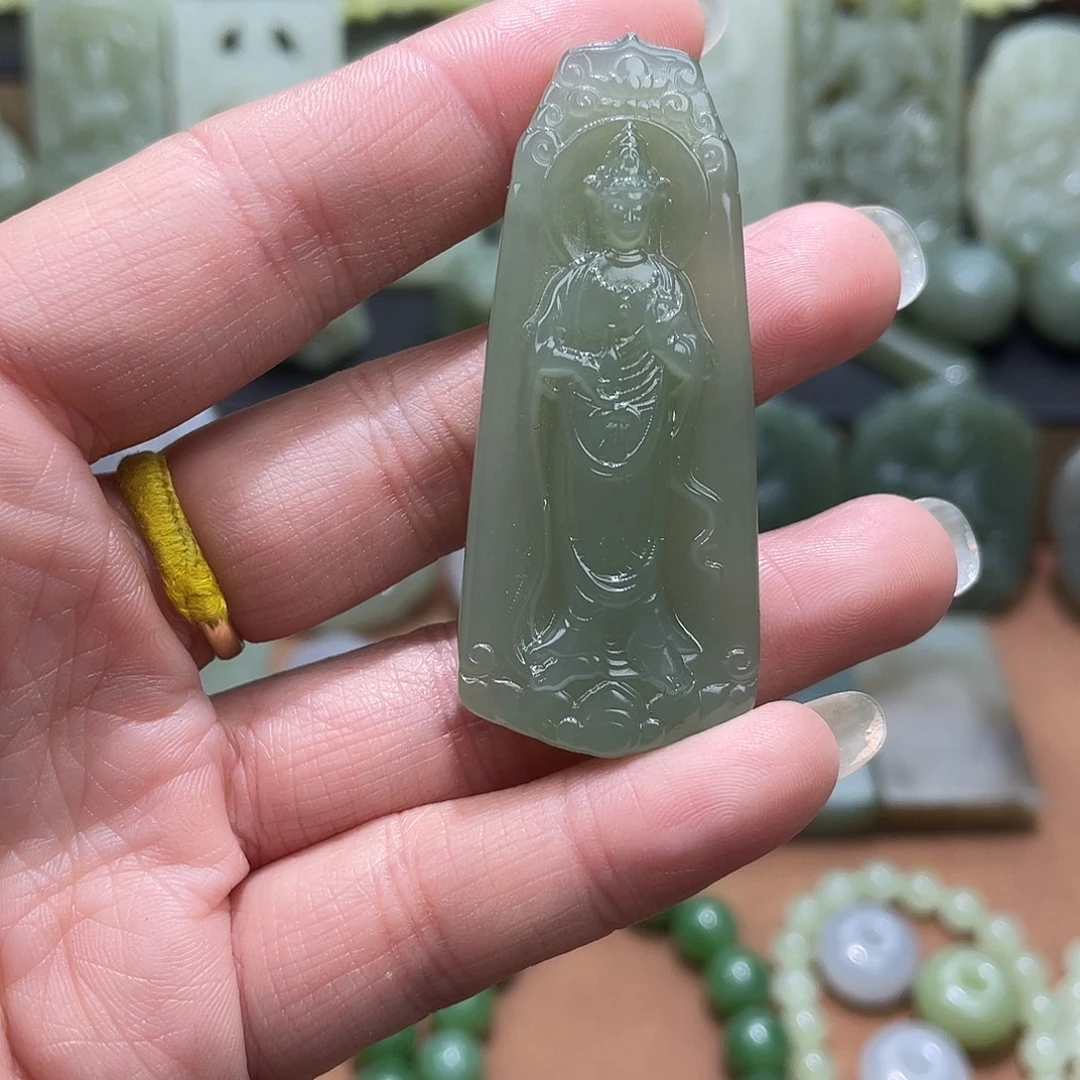 和田玉未镶嵌吊坠(不含链)