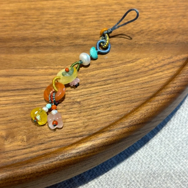 小璐仙仙如意坊手工编织藕片单头手机挂件