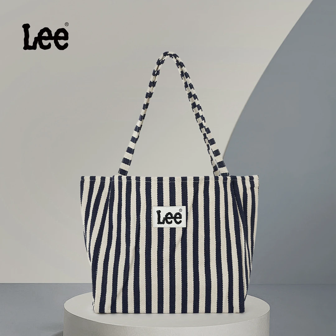 Lee【条纹系列】25款托特包字母水洗敞口单肩包手拎包简约通勤