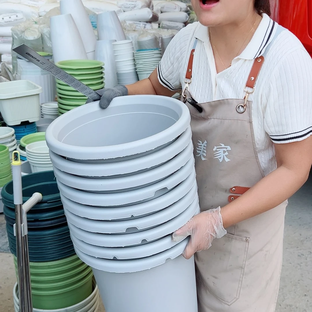 瑕疵四季盆7#灰白色6个无托