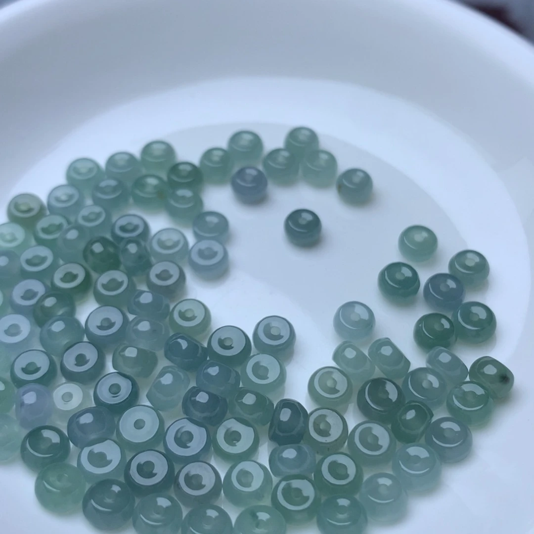 散珠翡翠卡3乘5的冰蓝水算盘100个