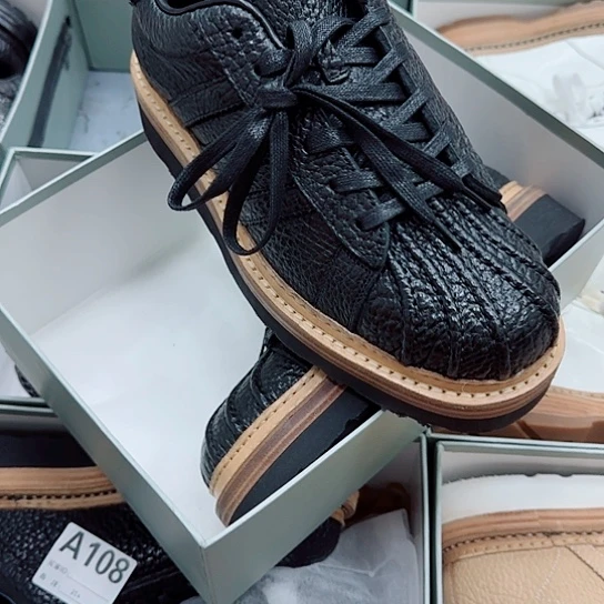 a***L牛皮野牛黑色贝壳头41