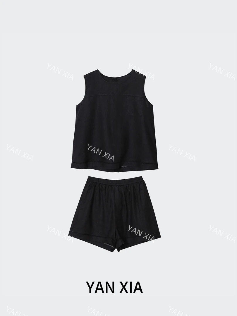 “高定套装” 精工版100亚麻套装 藏青色白色 两色可选  24-361