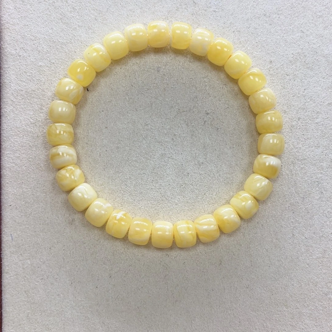 琥珀未镶嵌裸石天然琥珀俄料老型8➕mm