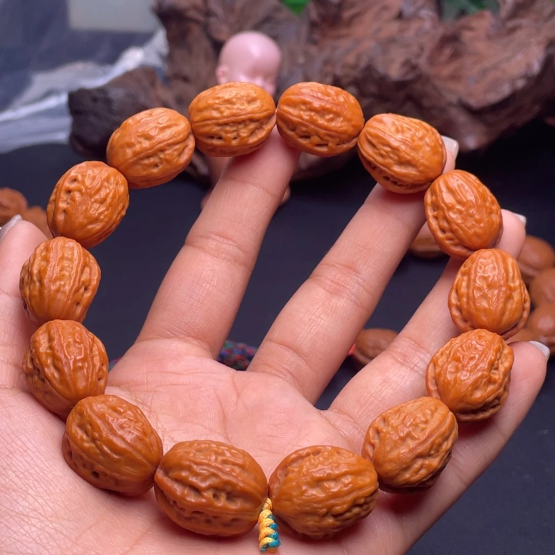 文玩核桃手串金丝玉枣