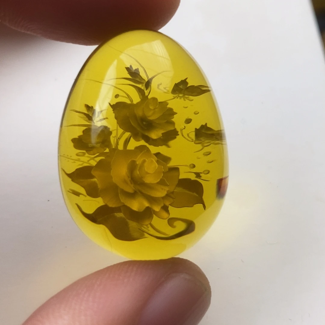 蓝珀未镶嵌吊坠(不含链)