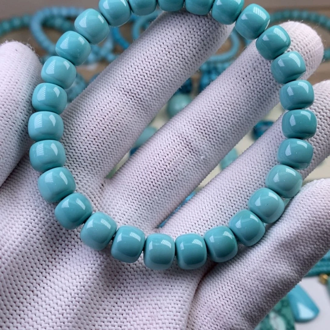 绿松石老型手串直径9未镶嵌