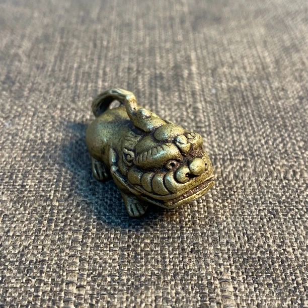 黄铜实心貔貅小挂件随身