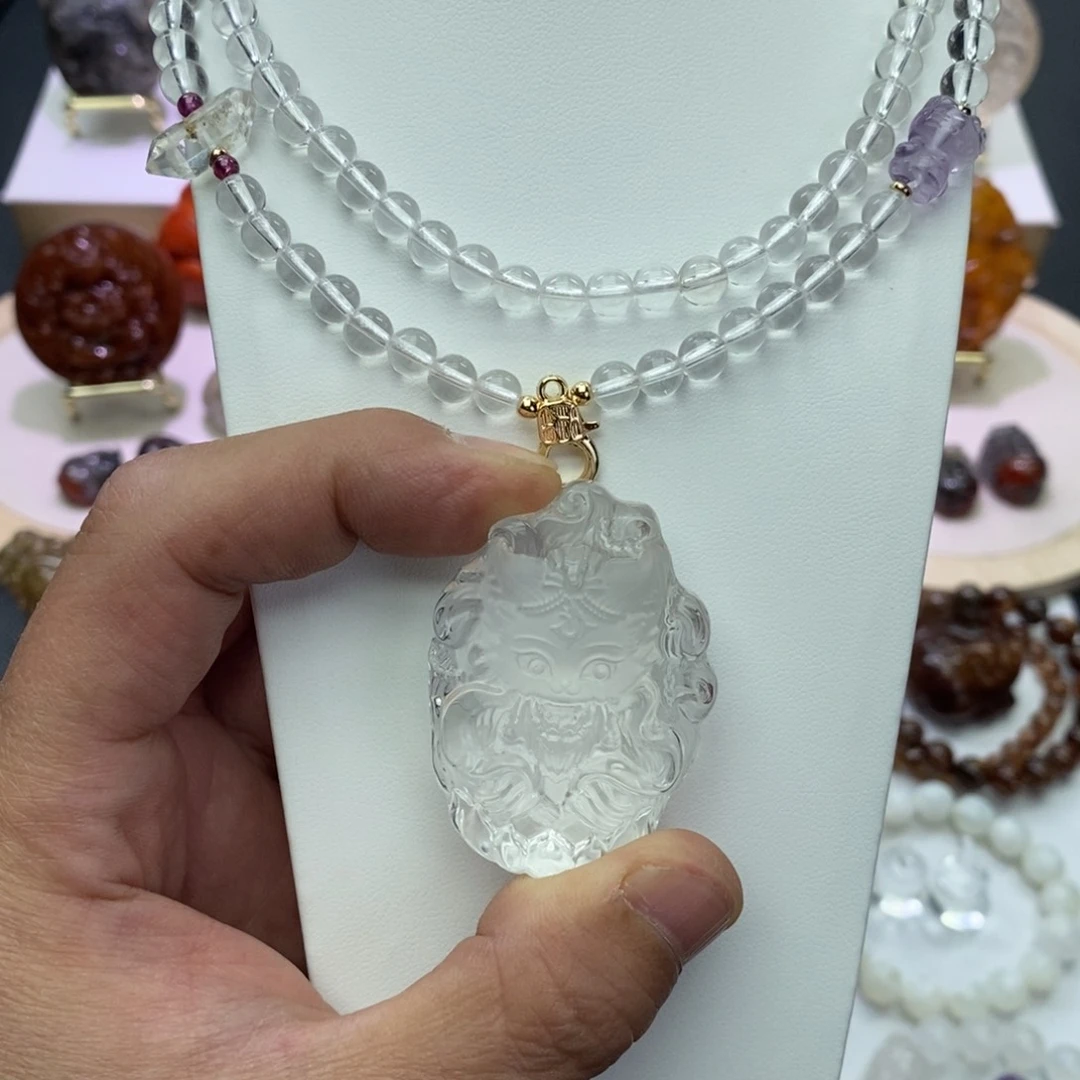 水晶颈饰未镶嵌吊坠