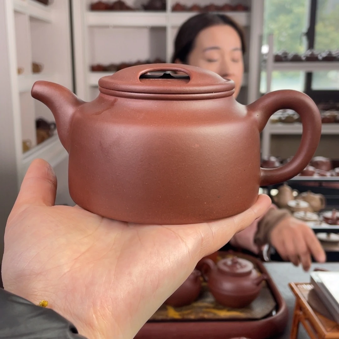 紫砂茶壶底槽清牛盖400cc