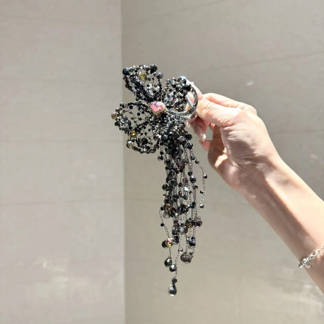 【莫奈海之星】黑色芭比耶系列大号抓夹小众设计气质高级感款