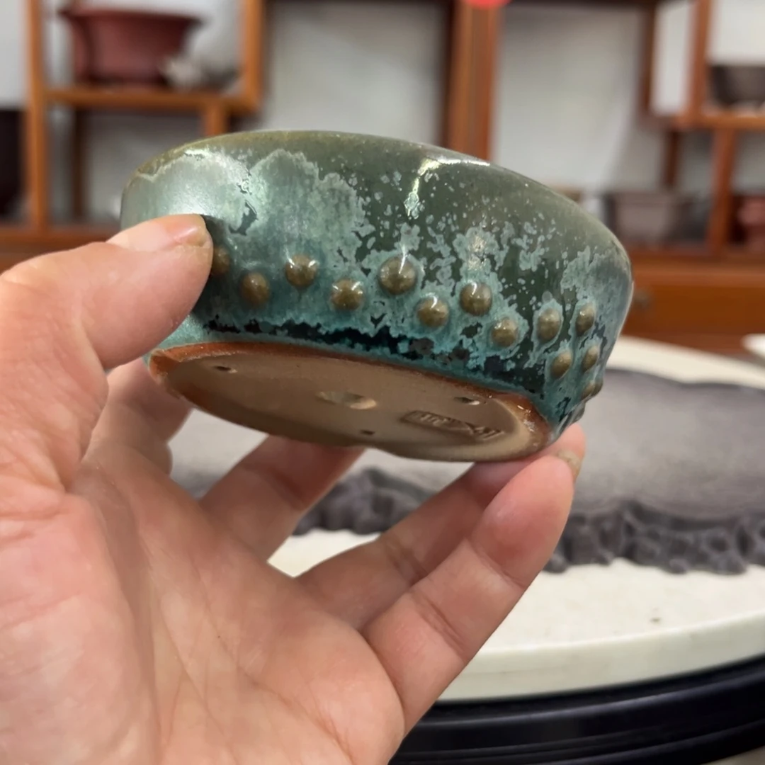 紫砂花盆瑕疵3-8。。。m