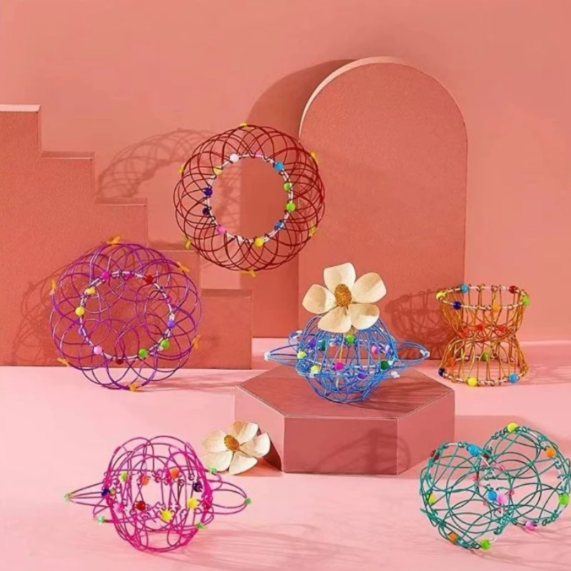 百变花篮益智玩具神奇铁艺掌中玩具怀旧生日假期礼物Y1