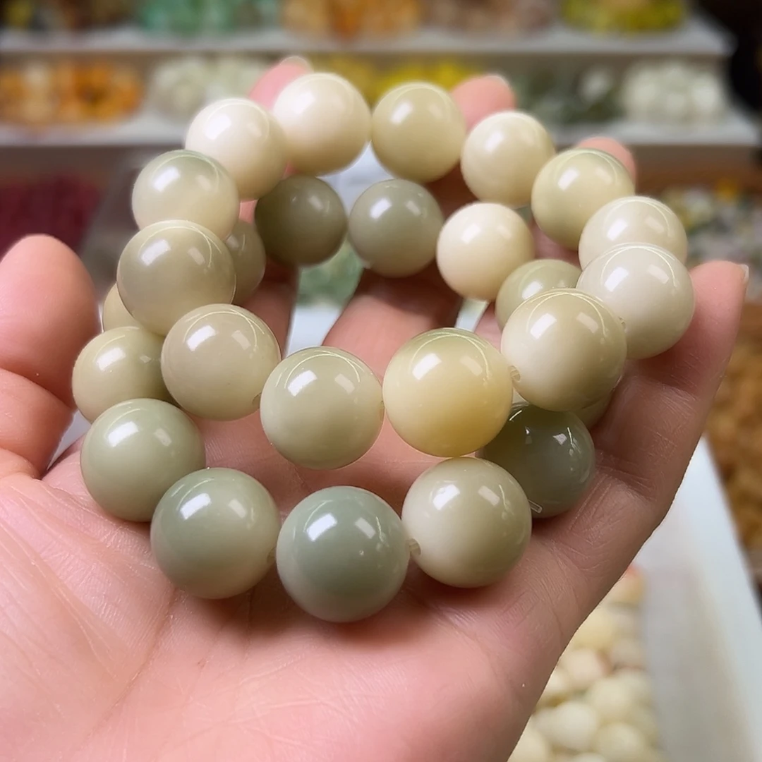 菩提根/象牙果手串卡16青提圆1条