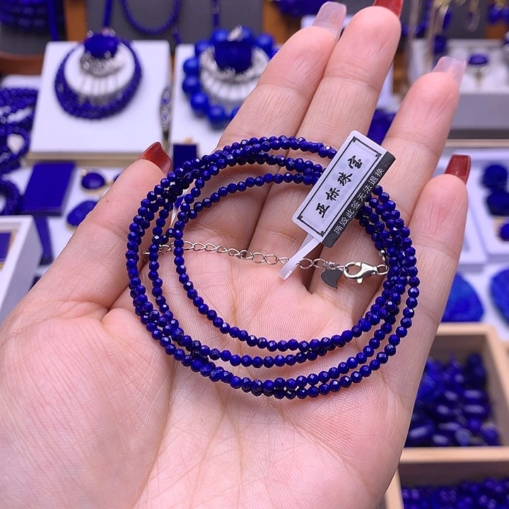 青金石手链银S925镶嵌兰**品