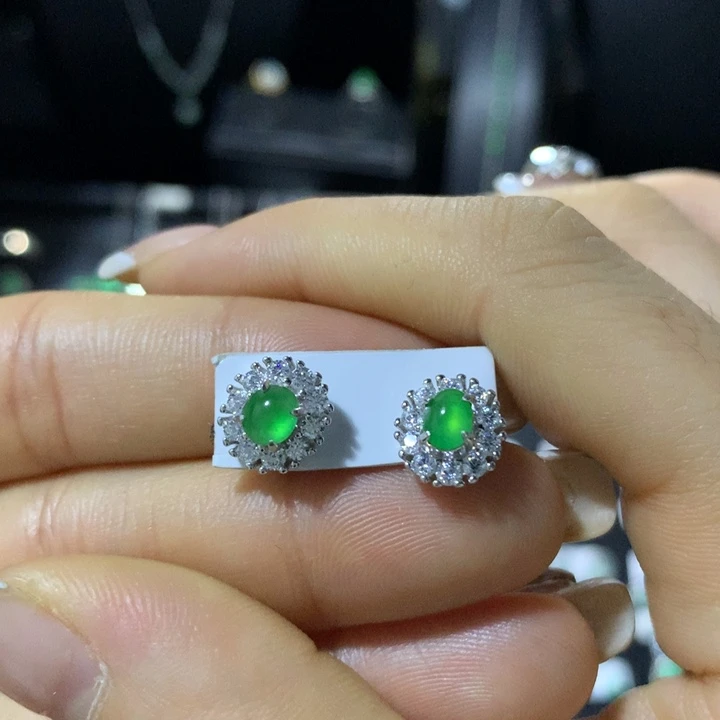 翡翠银S925镶嵌戒指