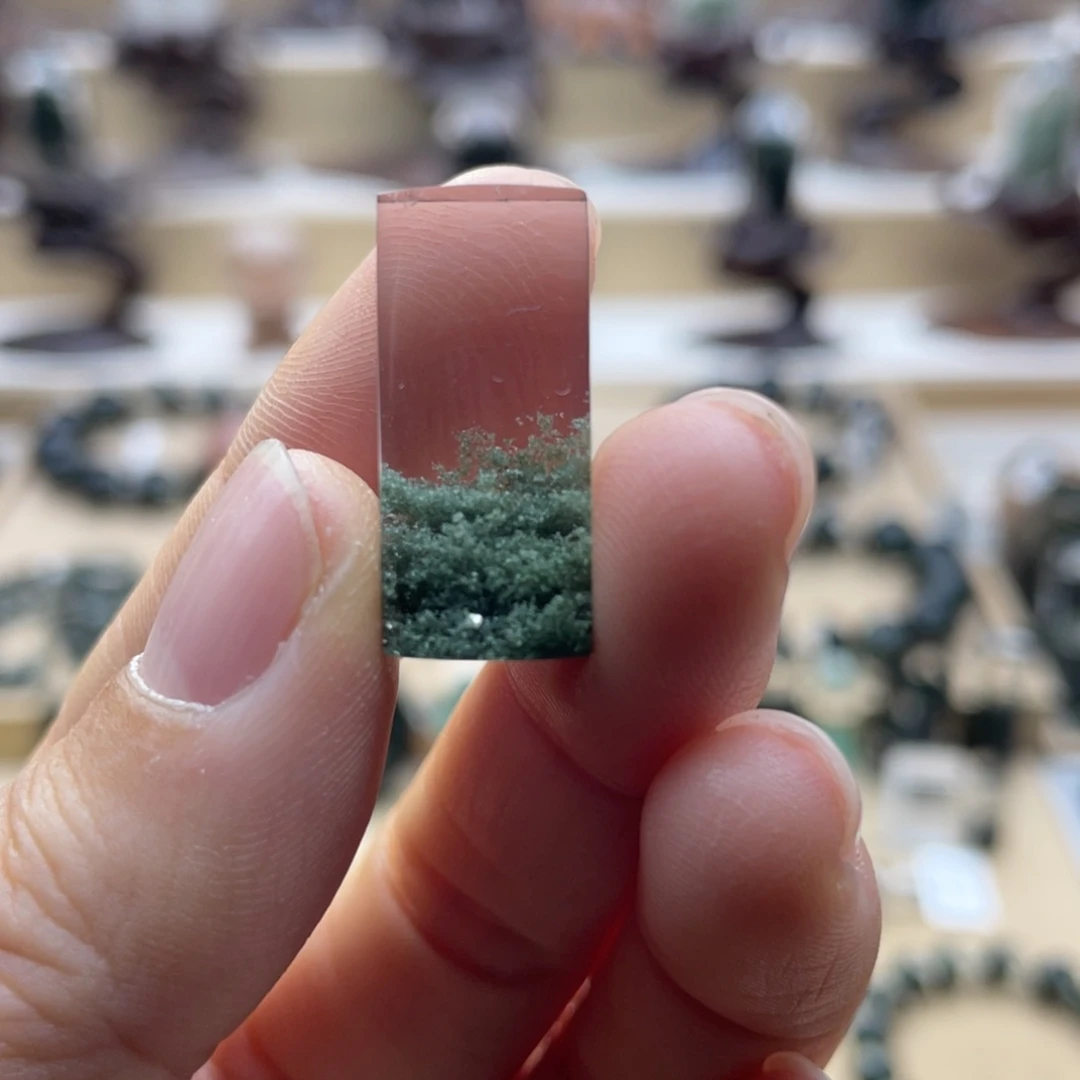 颈饰水晶未镶嵌绿幽灵聚宝盆无事牌