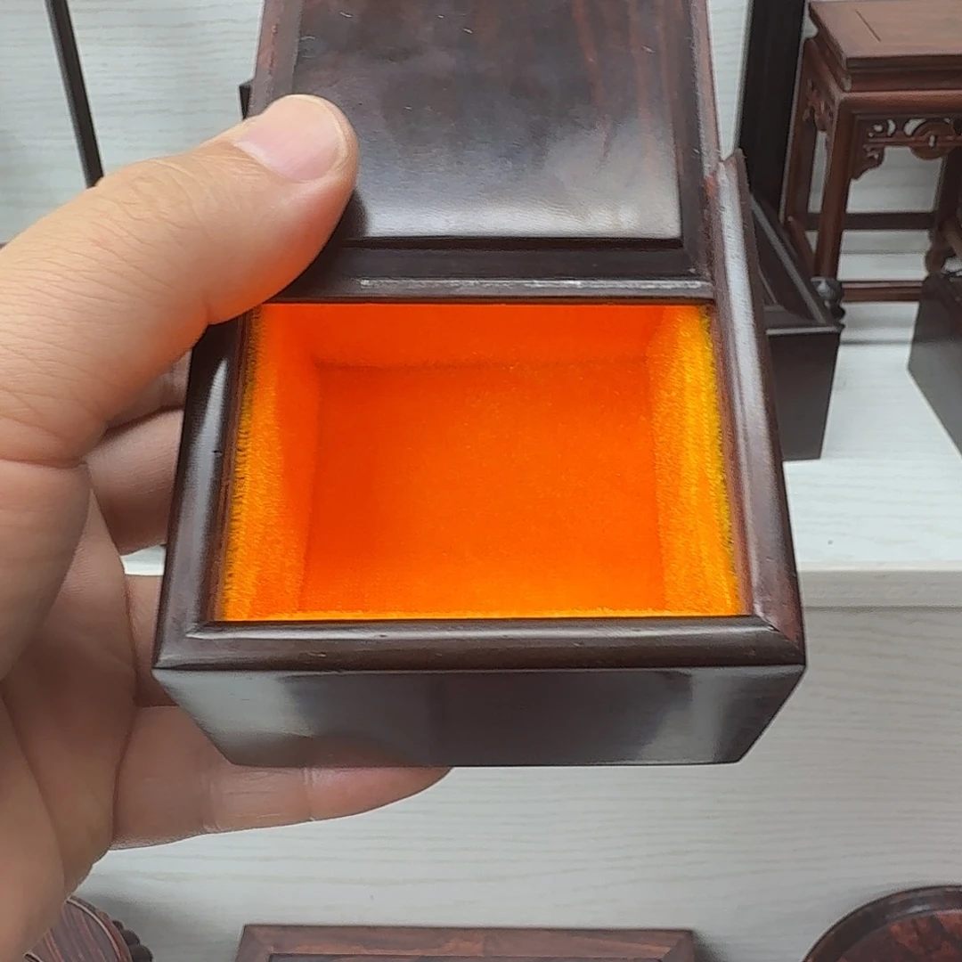 木大红酸枝7.5正方盒子