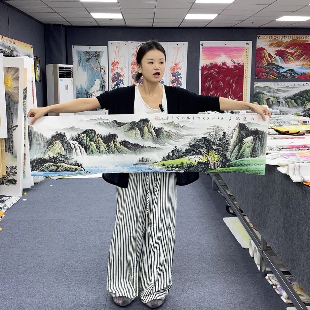 国画作品小姐姐放漏…