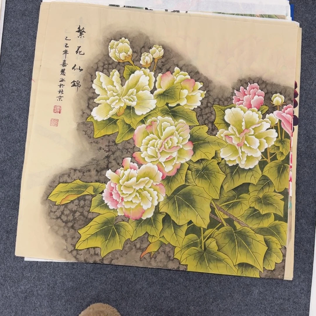 国画68×68精品工笔手绘画画画