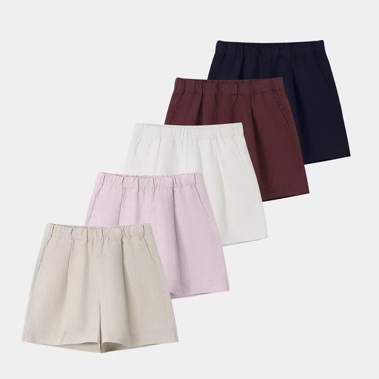 100%汉麻女士短裤轻商务百搭