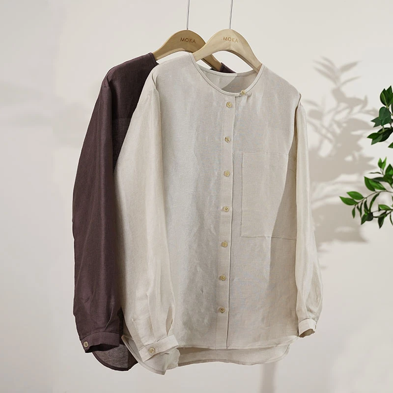 意大利外贸订单LP丝麻衬衣女士衬衫（241976）