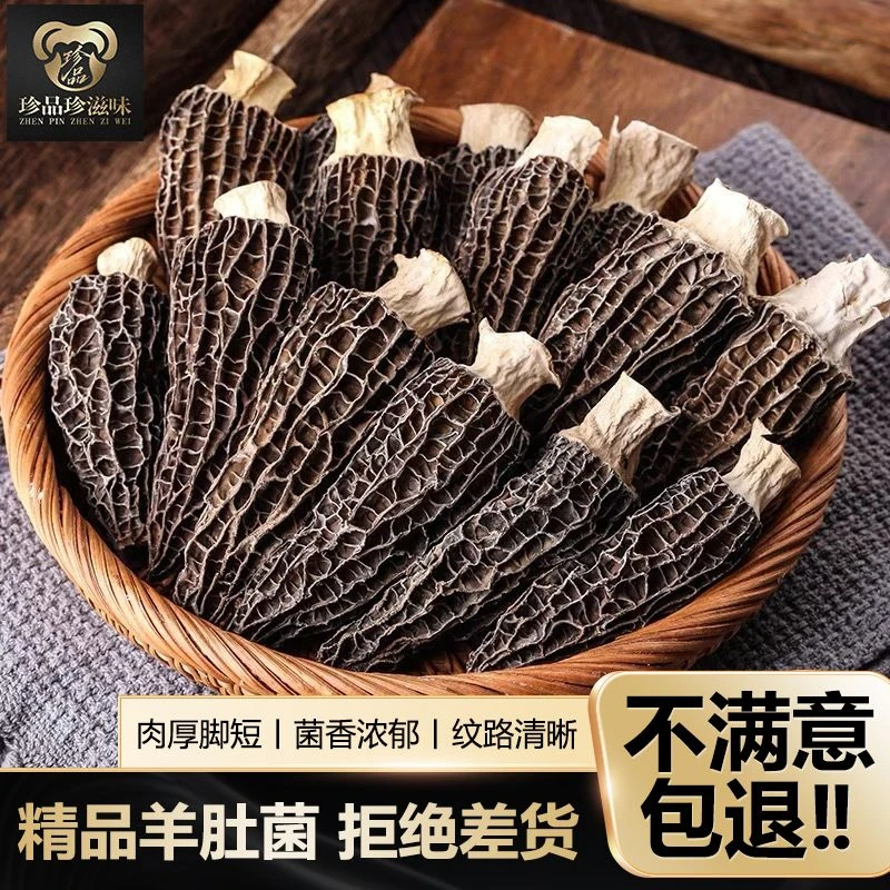 【精品羊肚菌】头茬高山羊肚菌精品干货4-6cm 肉质肥厚煲汤佳品
