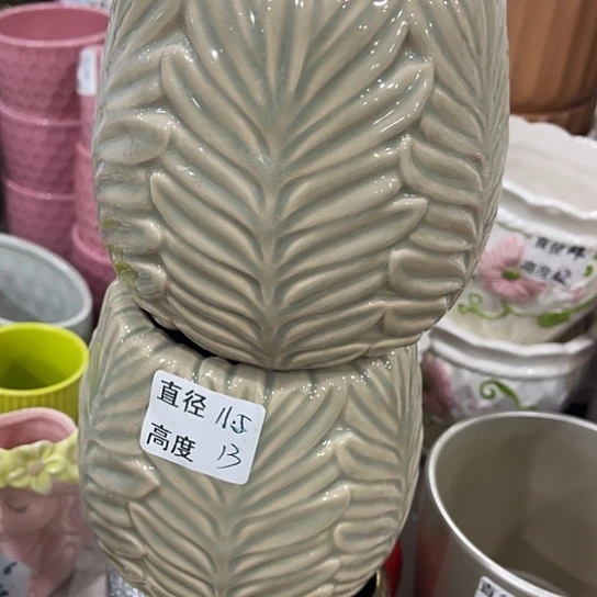 多肉绿植陶瓷花盆9.9包邮，有孔