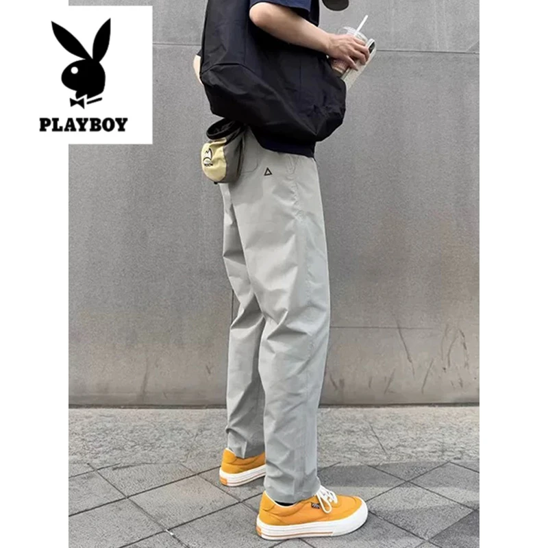 花花公子2025新款美式机能户外工装软壳冲锋裤宽松百搭高街男女裤