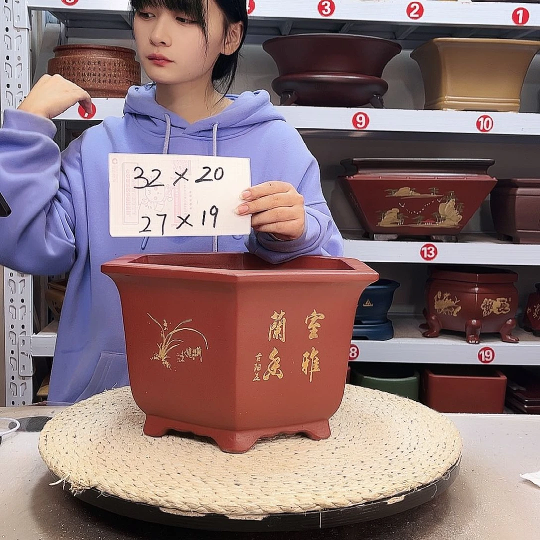 紫砂花盆紫砂花盆
