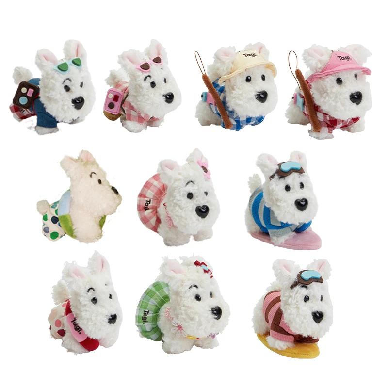 Tagi.《哈哈》haha宠物小狗毛绒珠链手工可爱毛绒质感可拆卸包挂件