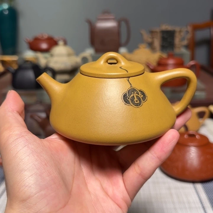 茶壶紫砂无证书清仓款子冶石瓢 150cc