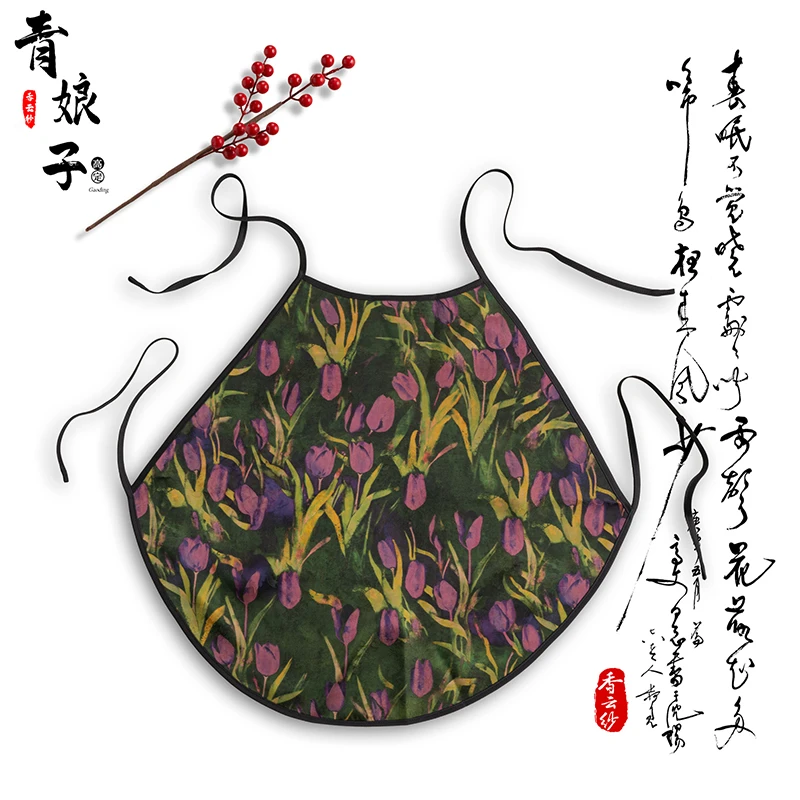 青娘子香云纱简约中国风打底印花花萝肚兜吊带60799