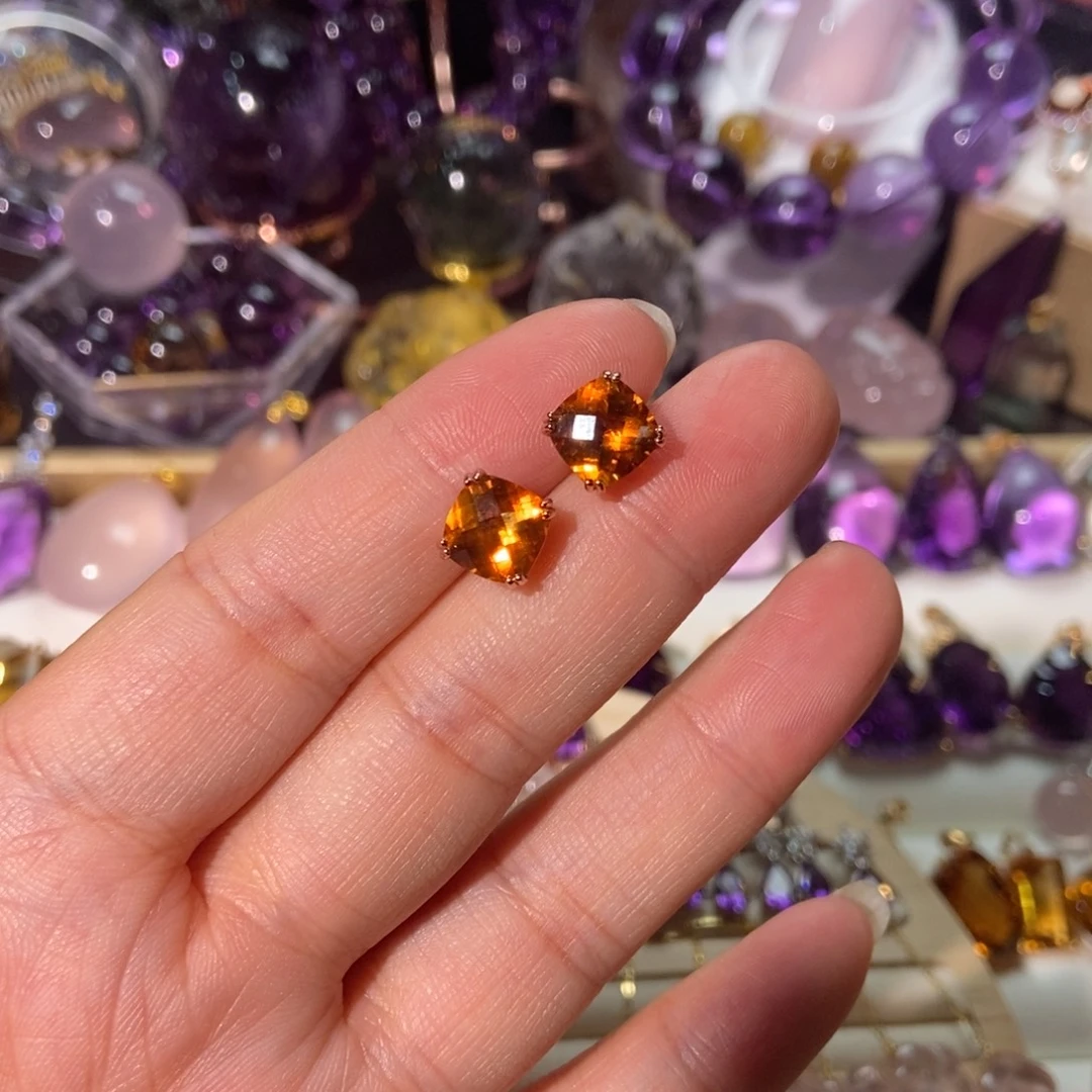 耳饰银S925镶嵌水晶