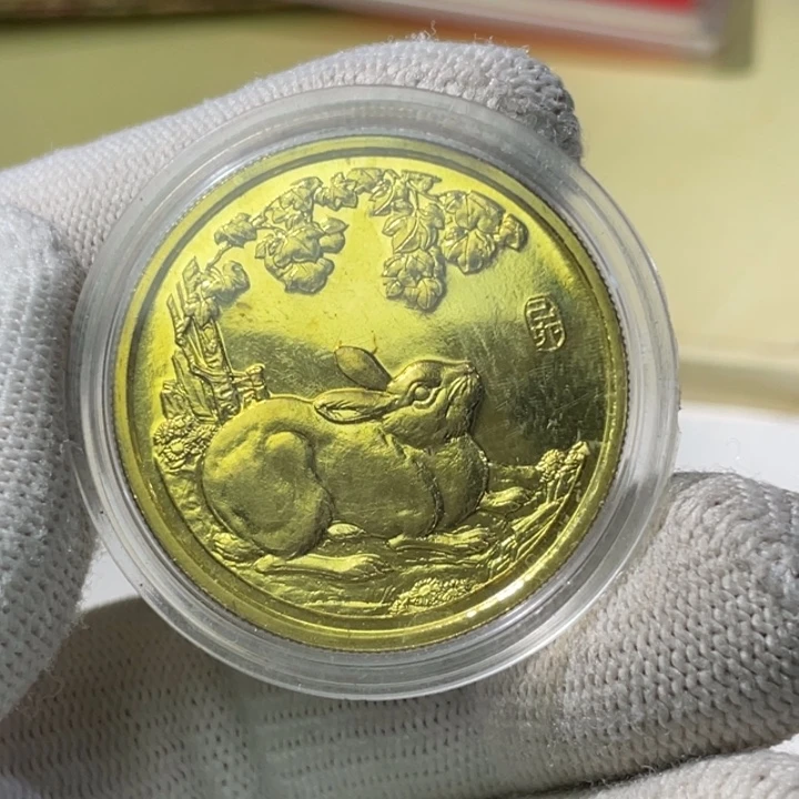 其他普通金属双面兔生肖铜章