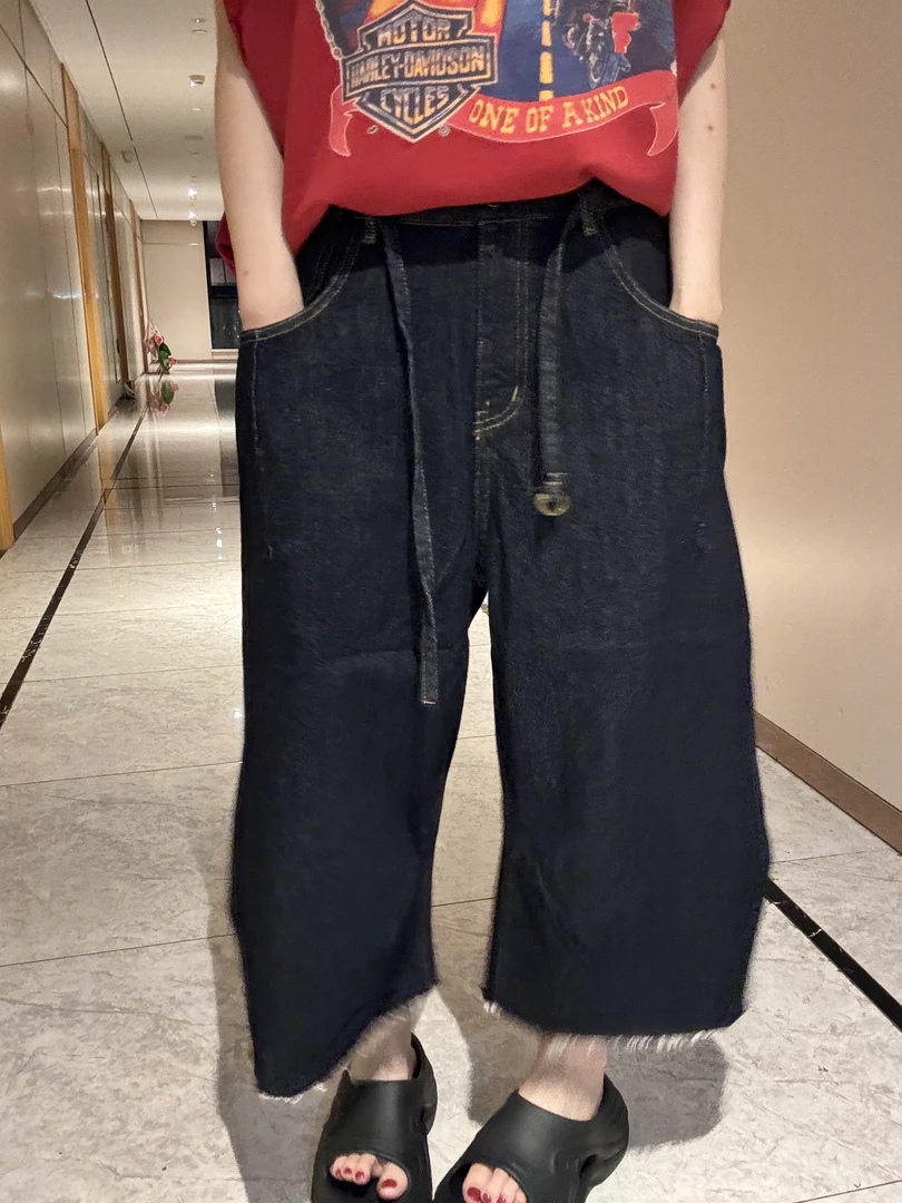 新款韩版宽松大版牛仔裤