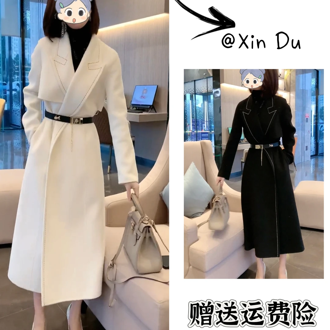 2025秋冬季新款时尚显瘦气质女士网红洋气风衣百搭款D24632