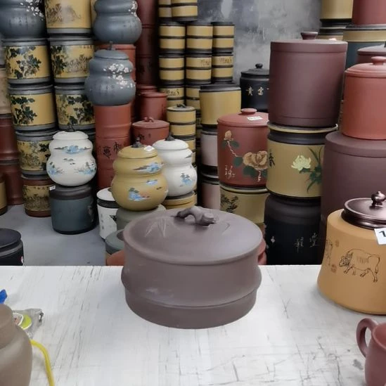 紫砂茶杯竹节四饼处理157