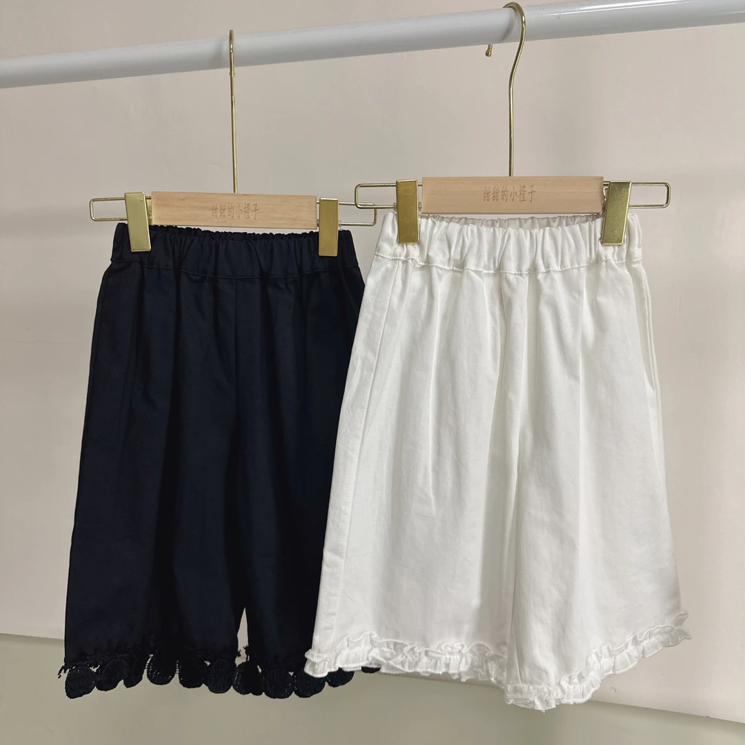 洋气时尚女童夏季百搭宽松六七分休闲裤