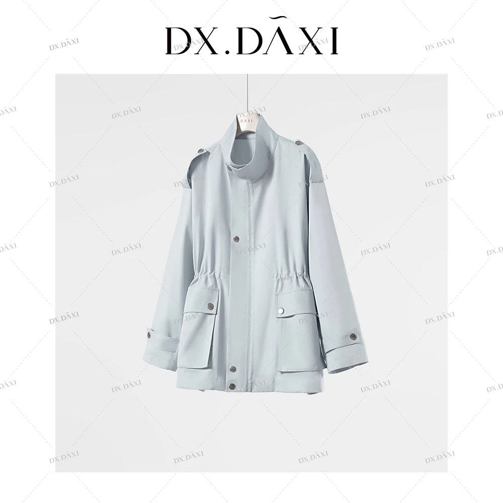 代大喜【蓝雾】露丝同款风衣外套女2025新款爆款洋气户外工装外套