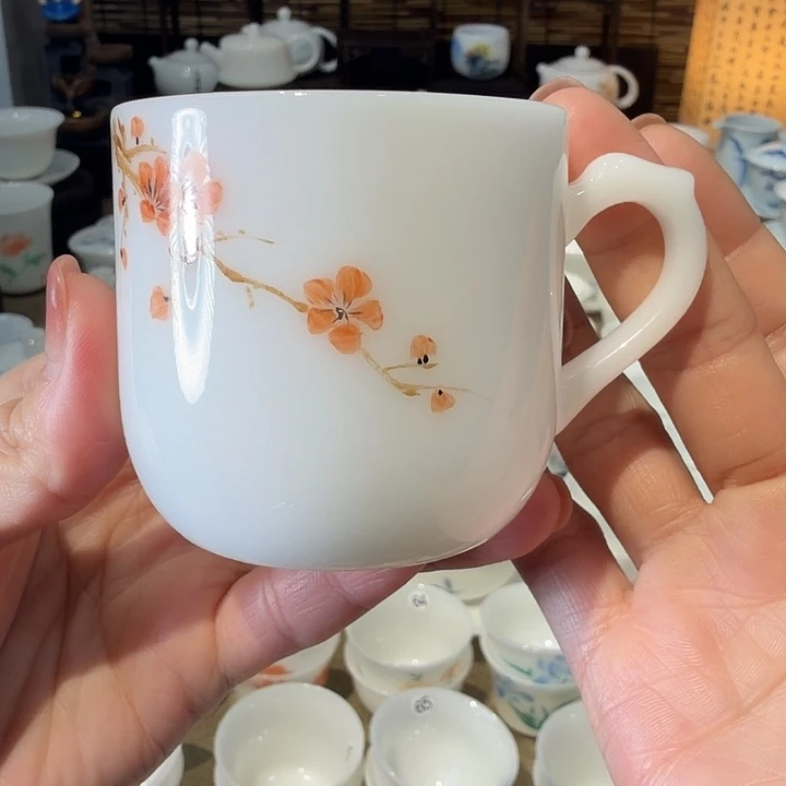 璞玉耳朵杯主人杯梅花