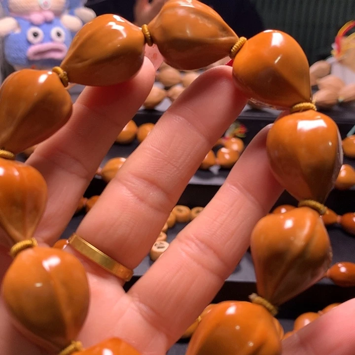 带***信橄榄核手串/手链三花手串