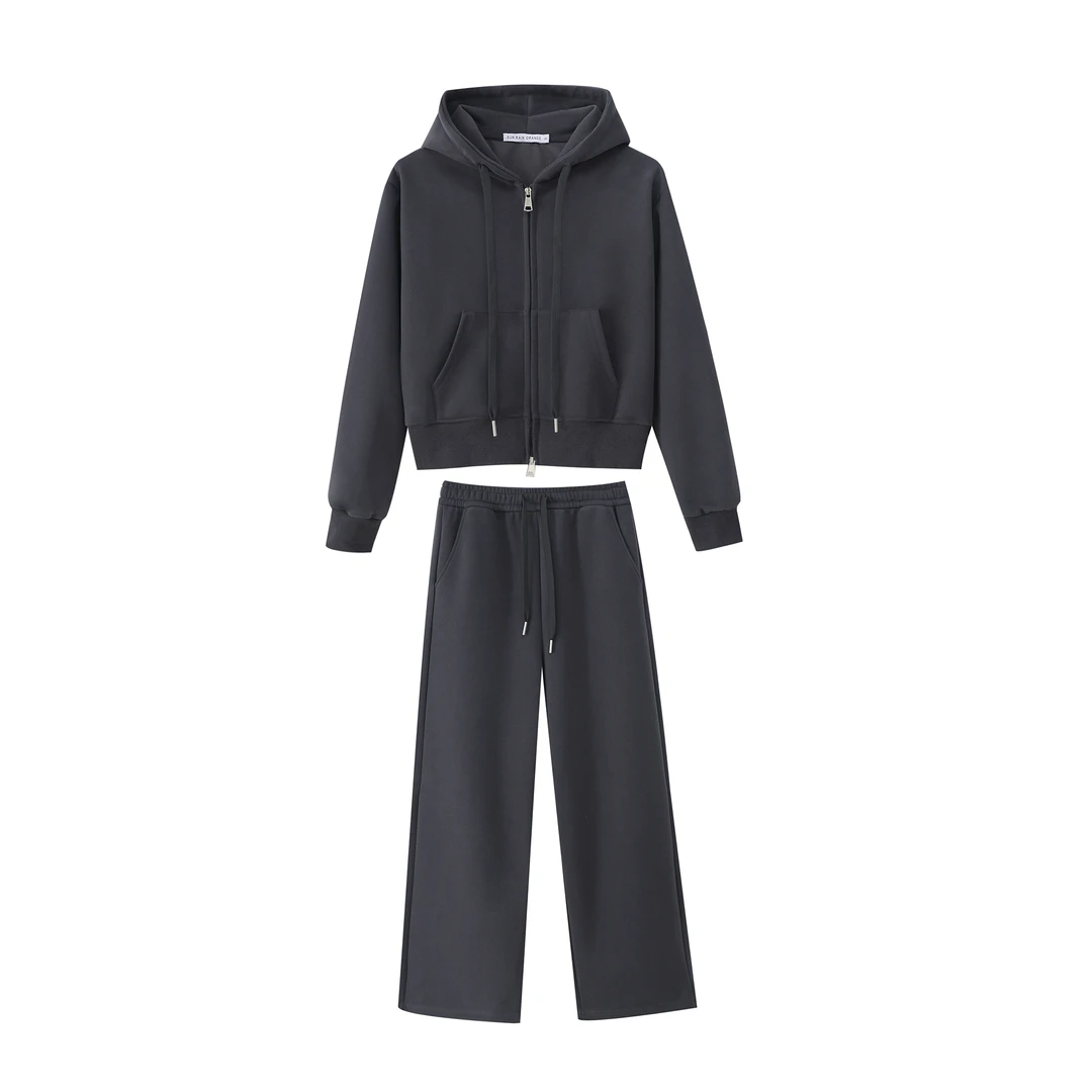 Sun Rain orange简约连帽卫衣卫裤套装设计感休闲百搭运动风秋冬