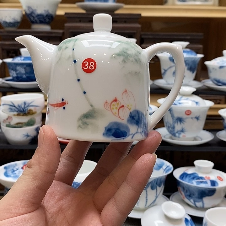 手绘微瑕荷花金钟